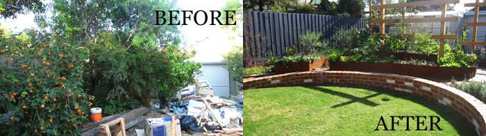 Before after gardens garden melbourne click